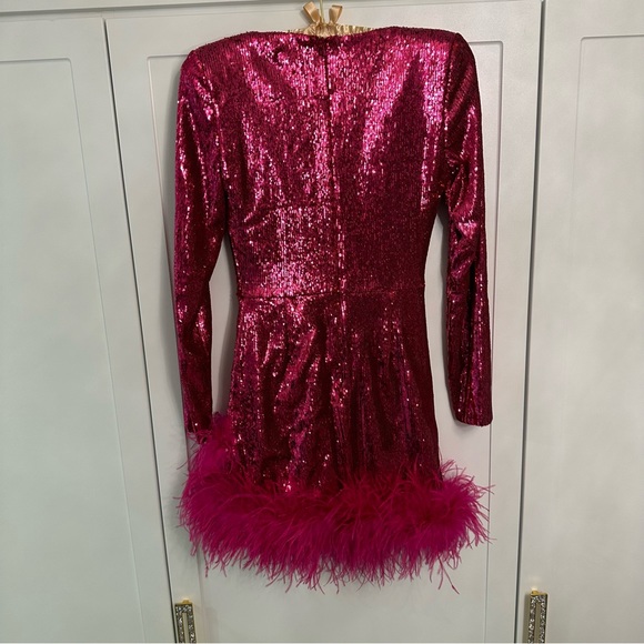 Nadine Merabi sequin and feather dress - Picture 7 of 10